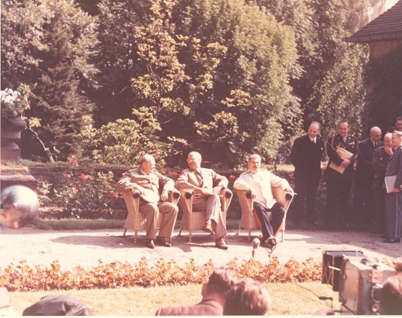 A final photo with the Big Three before Winston Churchill's departure on July 25th 1945