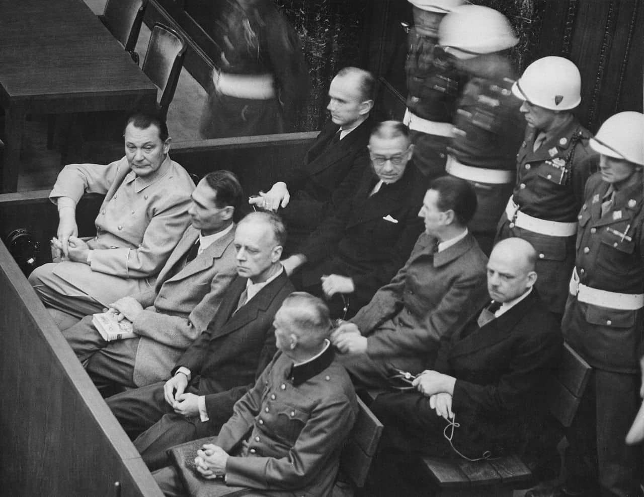 The Nuremberg Trials defendants in their dock