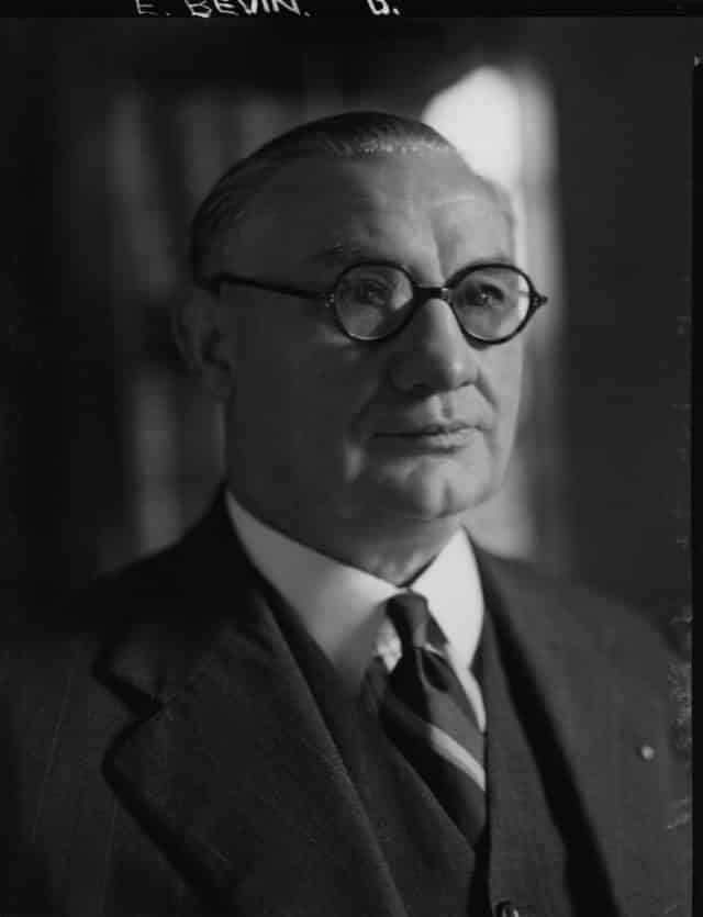 British Foreign Secretary Ernest Bevin who replaced Anthony Eden following Clement Attlee's election success