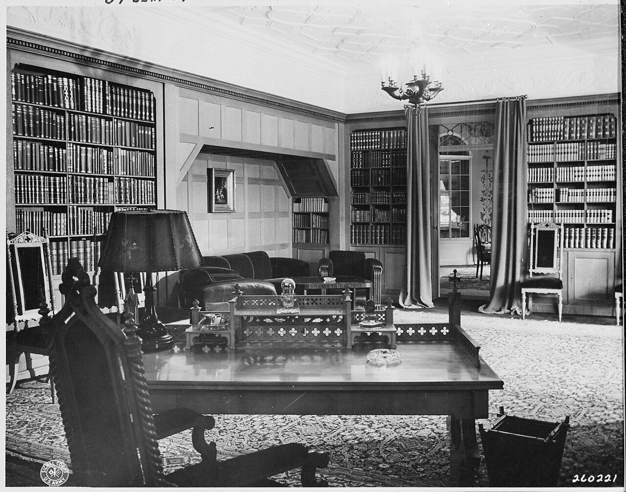 Desk and office library of President Harry S. Truman at Cecilienhof Palace, site of the Potsdam Conference in…
