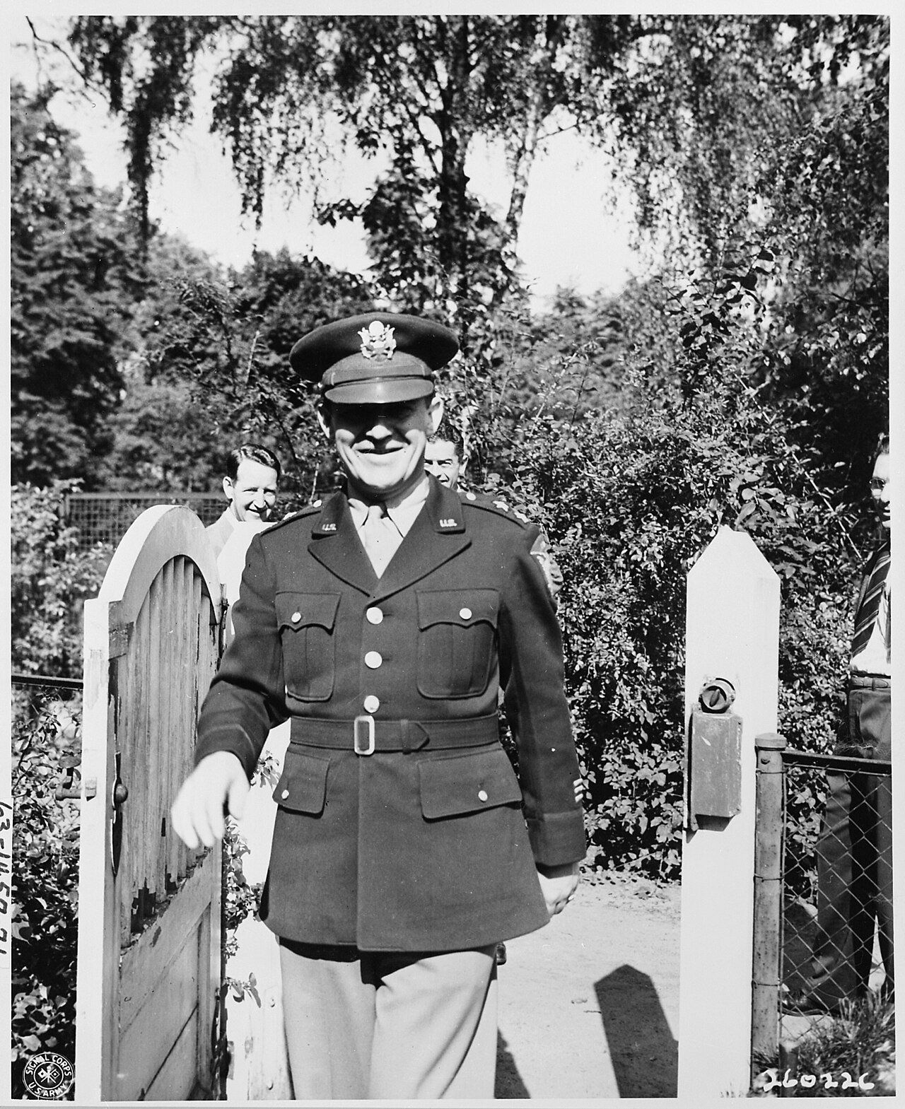 Maj. Gen. John R. Deane, Commanding General, Military Mission to Moscow, arrives at the residence of U. S. Ambassador…