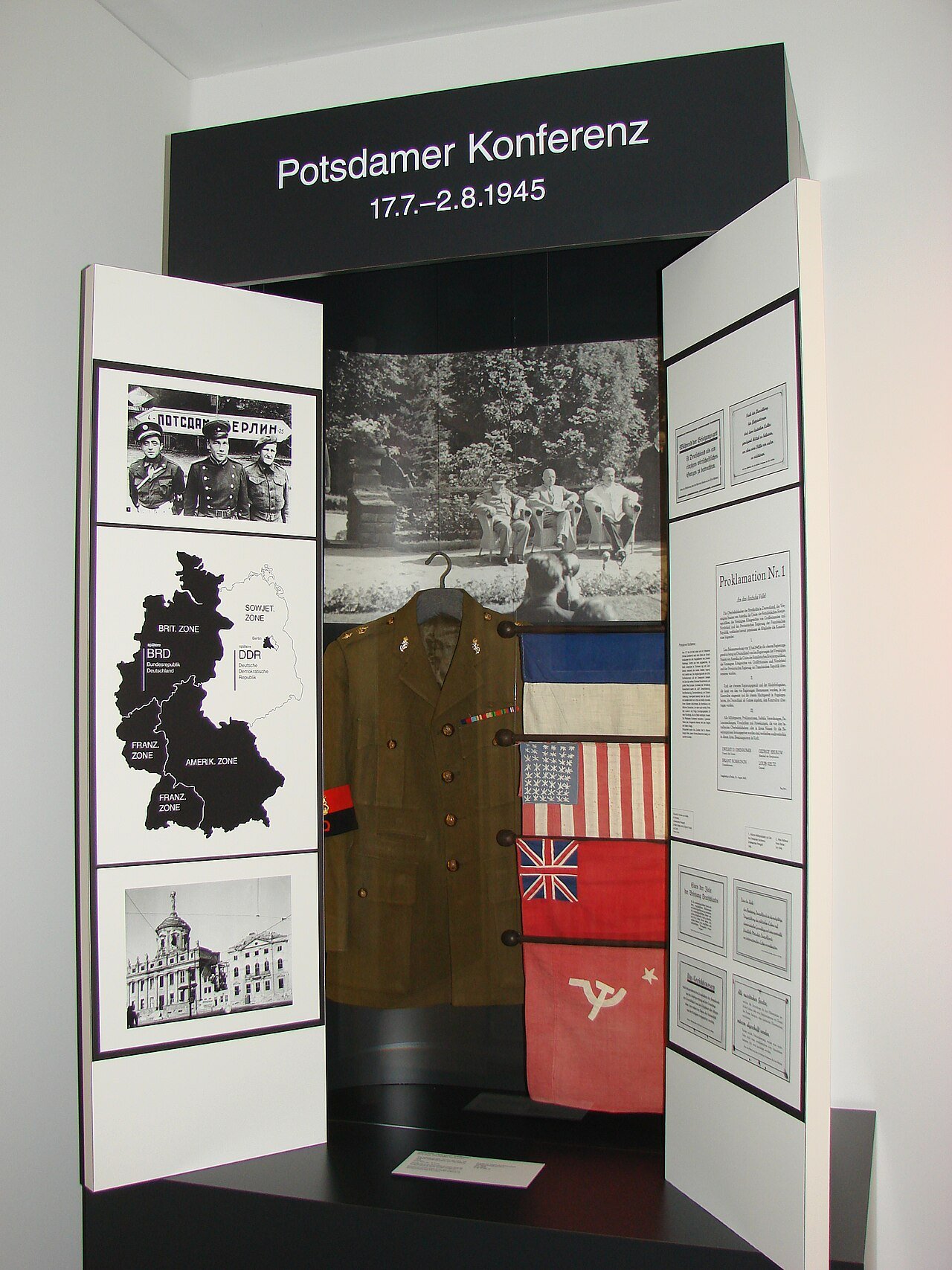 Ausstellungsbereich zur Potsdamer Konferenz 1945 im Potsdam Museum
