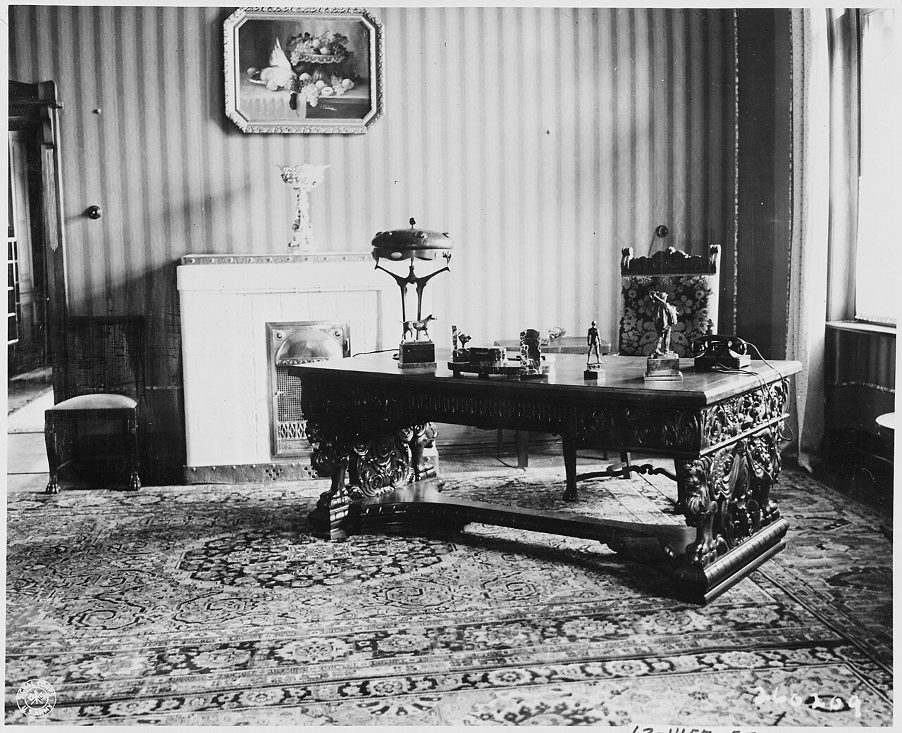 Room in the "Little White House" in Babelsburg, Germany, residence of President Harry S. Truman during the Potsdam…