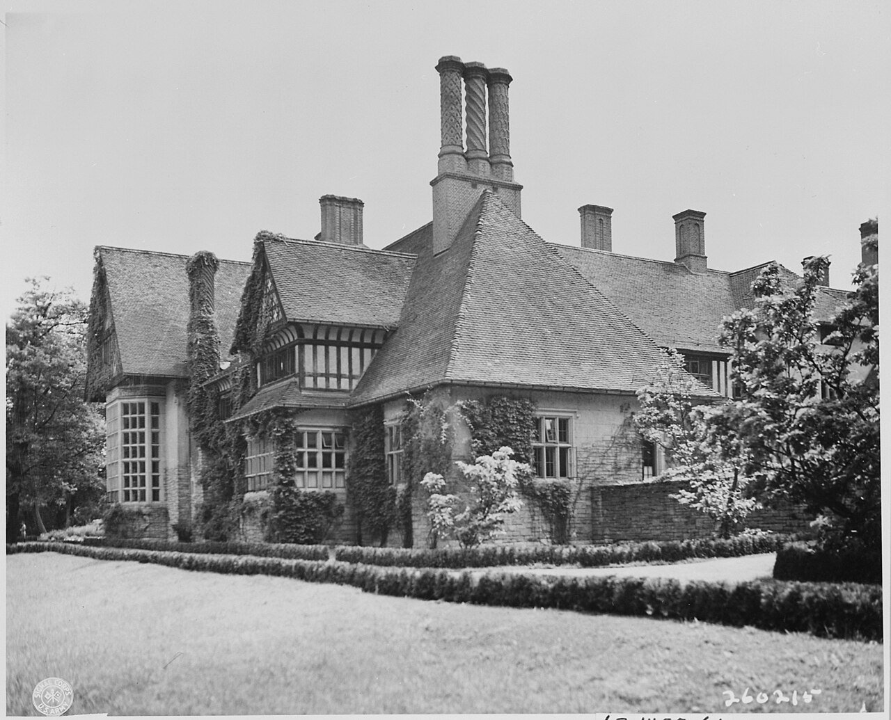 The United States delegation to the Potsdam Conference is housed in this wing of Cecilienhof Palace in Potsdam…