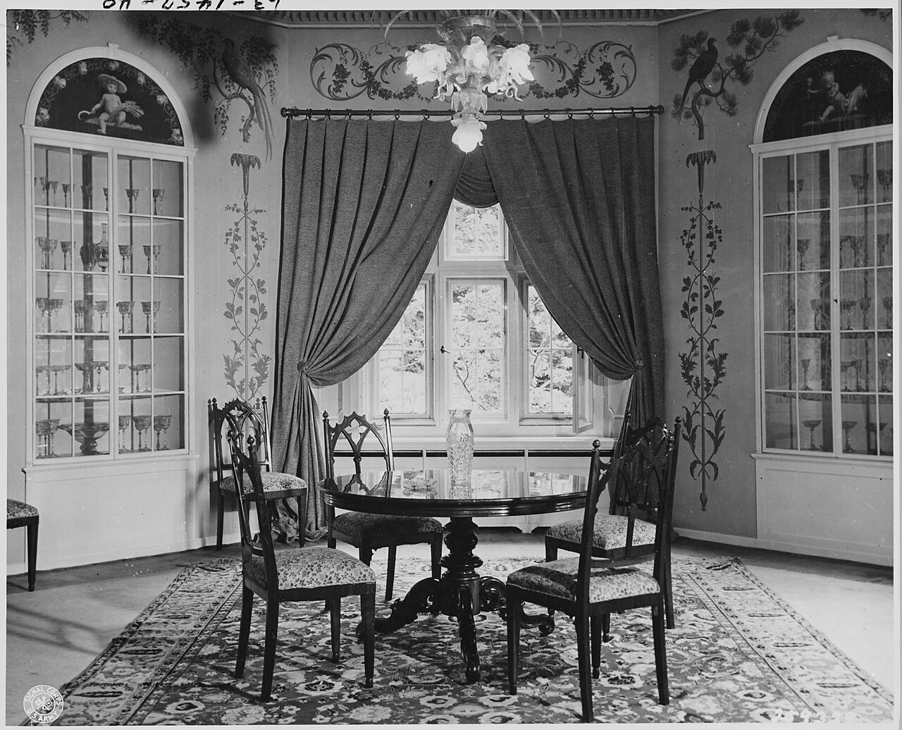 This is the private dining room to be used by President Harry S. Truman when he attends the Potsdam Conference at…