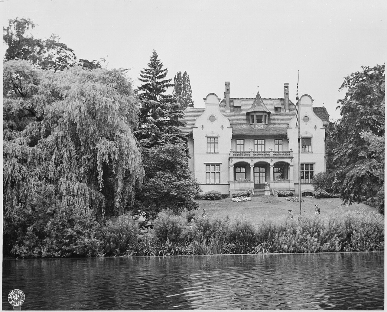 View of the "Little White House," residence of President Harry S. Truman in Babelsberg, Germany during the Potsdam…