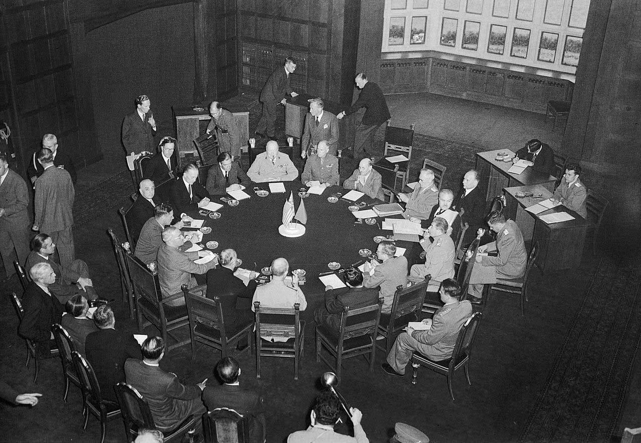 The opening session of the Potsdam Conference on July 17th 1945/Image: US National Archives and Records Administration